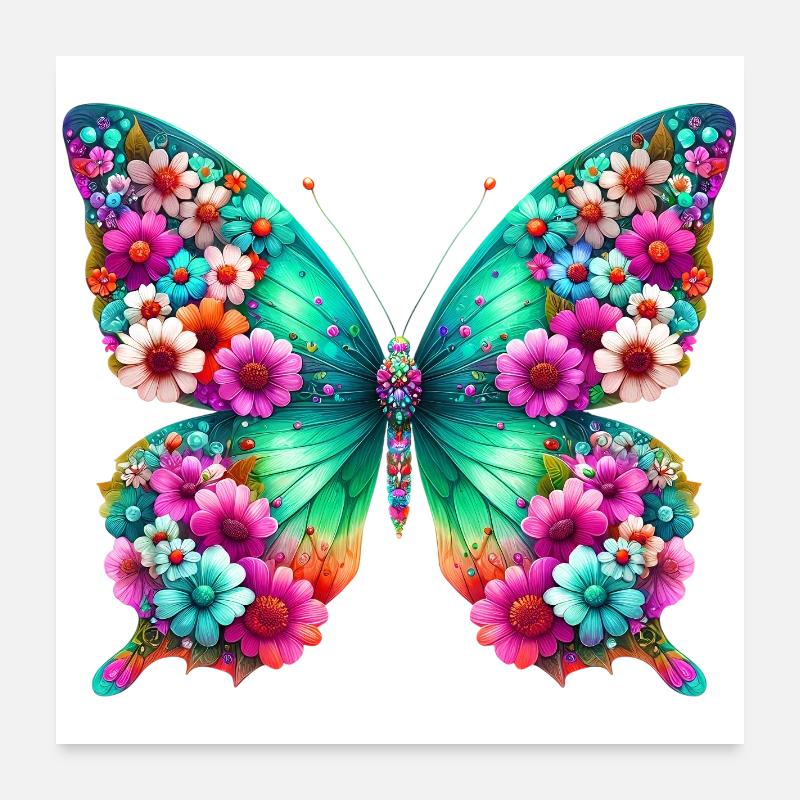 Schmetterling Poster 60x60 cm