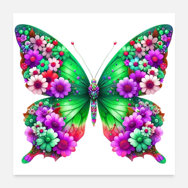 Schmetterling Poster 60x60 cm