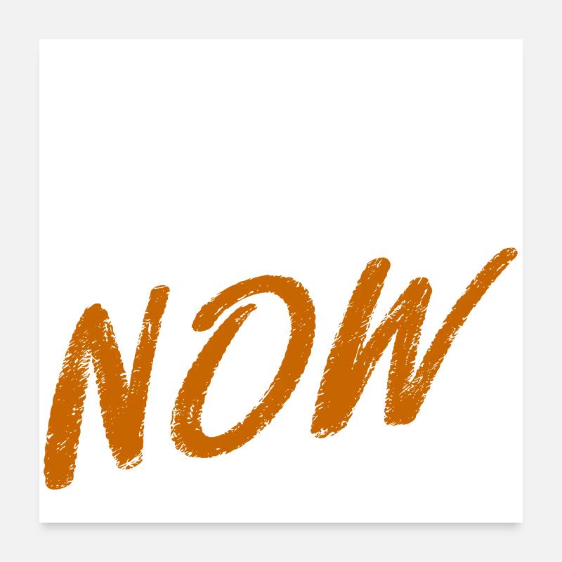Serenity Now, Typography with a Brush Poster 24" x 24" (60x60 cm)