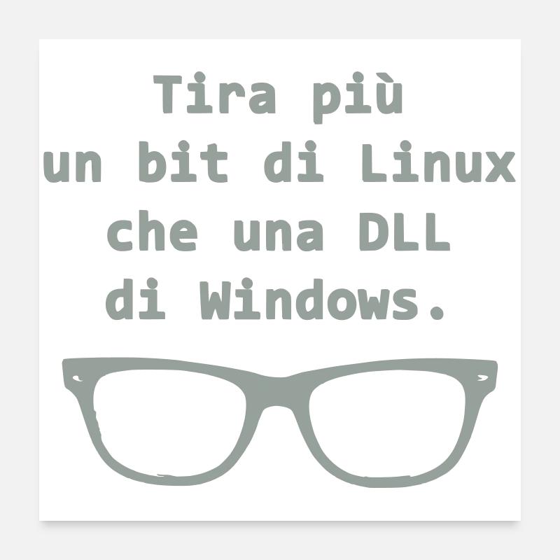Linux (Englisch) Poster 60x60 cm