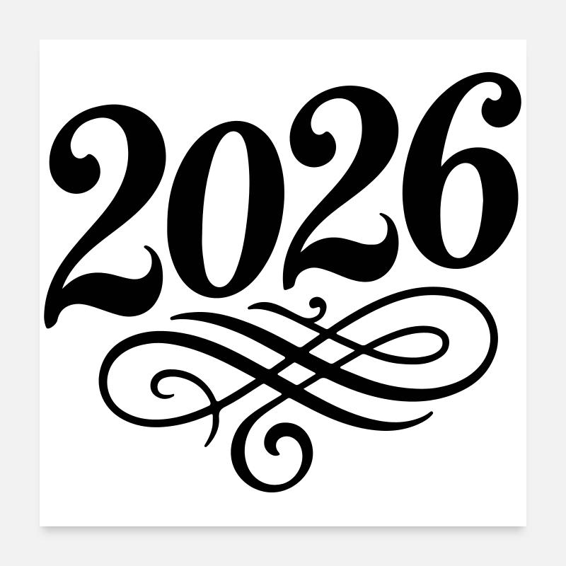 2026 Jahr Poster 60x60 cm