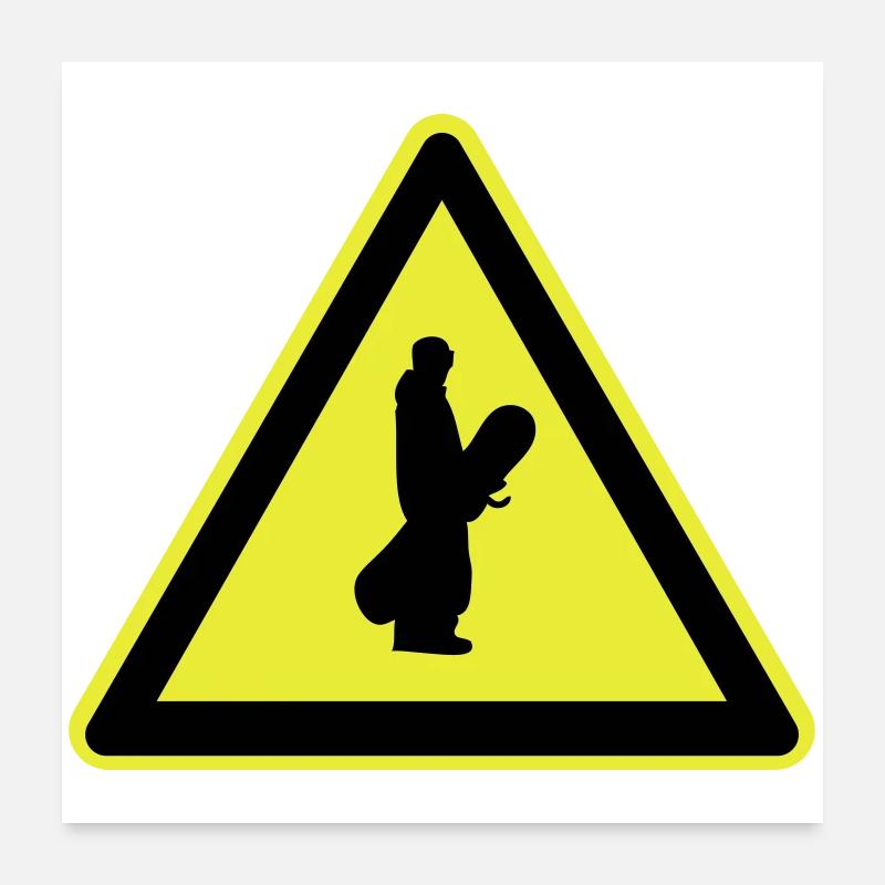 Plaque de snowboard Poster 60 x 60 cm