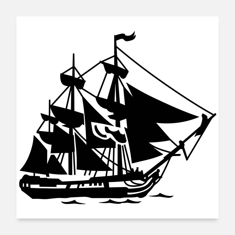Schiff Poster 60x60 cm