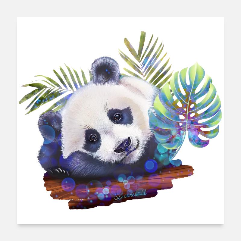 Panda Poster 60 x 60 cm