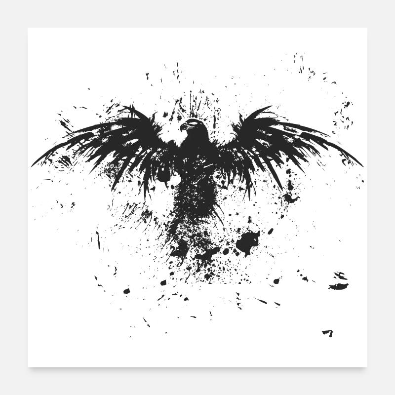 Eagle Grunge Look Poster 60 x 60 cm