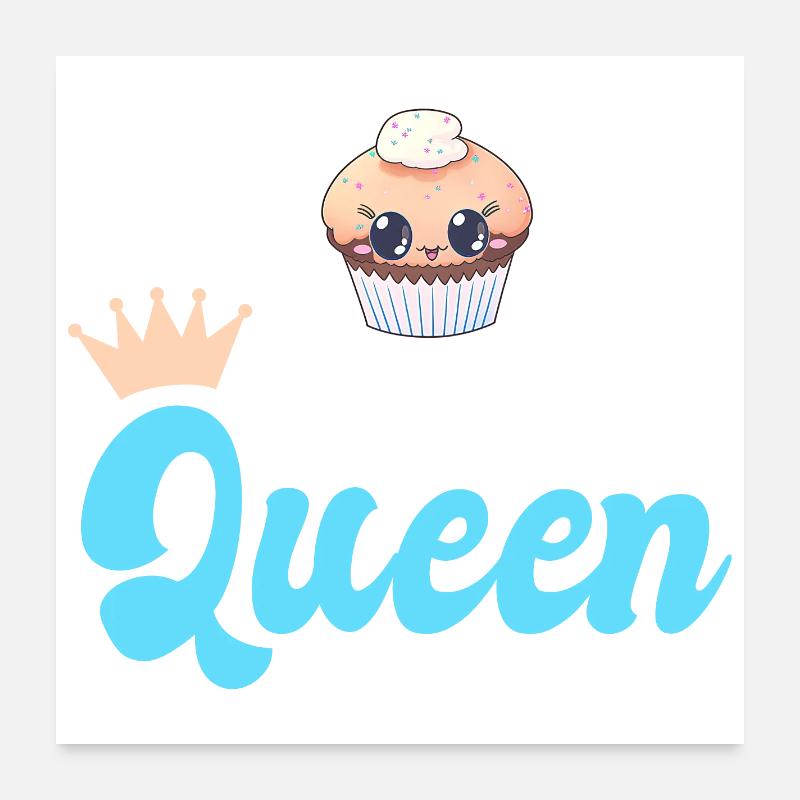 Cupcake Backen Bäckerin Poster 60x60 cm