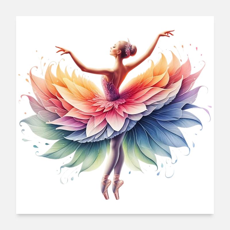 Danseuse de ballet avec tutu Poster 60 x 60 cm