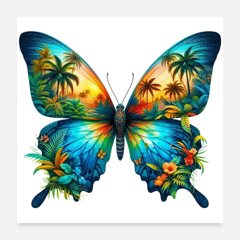 Papillon Poster 60 x 60 cm