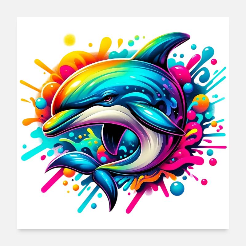 Dauphin Poster 60 x 60 cm