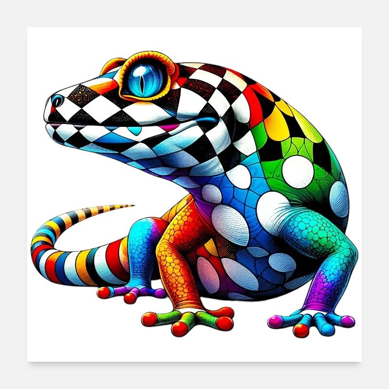 Gecko Poster 24" x 24" (60x60 cm)