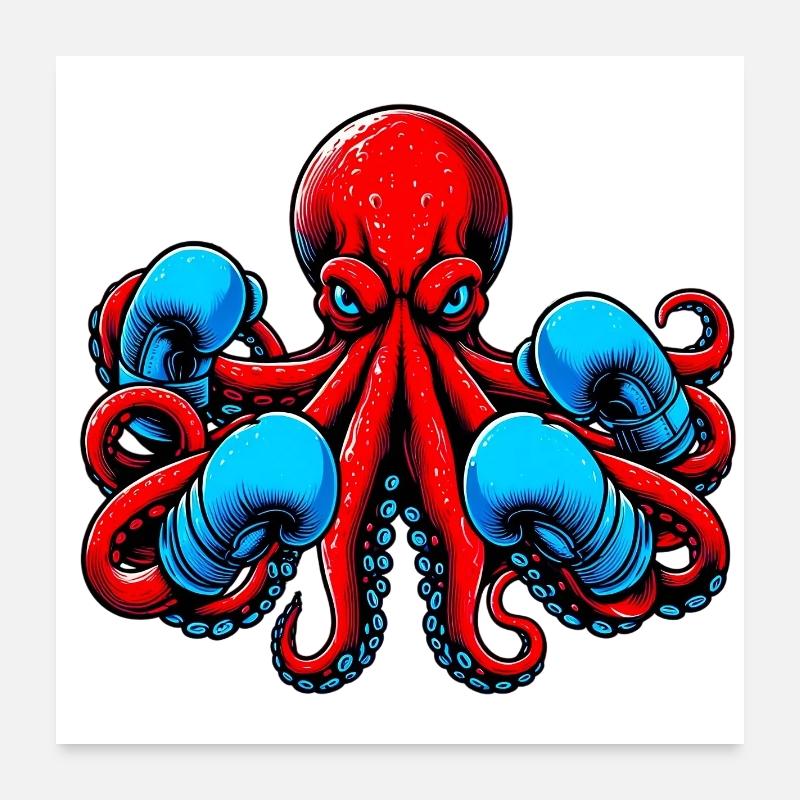 Octopus Poster 24" x 24" (60x60 cm)