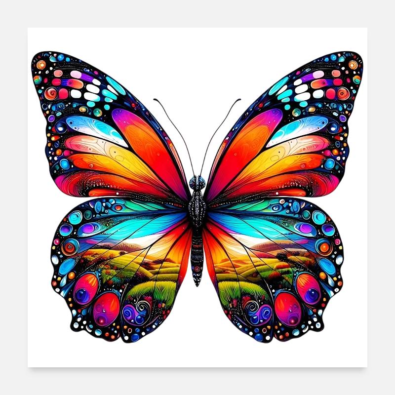 Papillon Poster 60 x 60 cm