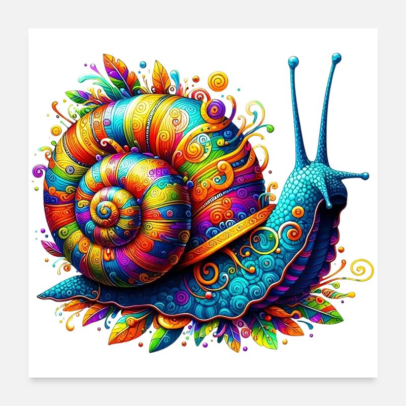 Snail Poster 24" x 24" (60x60 cm)