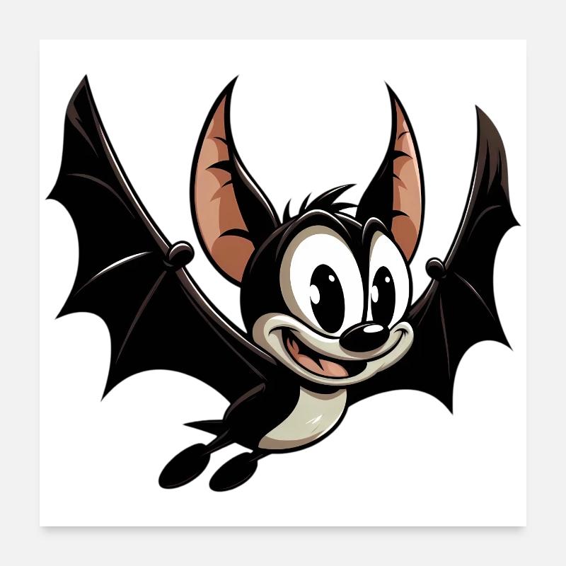 Fledermaus Poster 60x60 cm