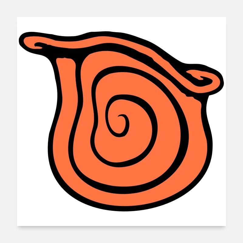 coquille d’escargot escargot insecte maison spirale cool Poster 60 x 60 cm