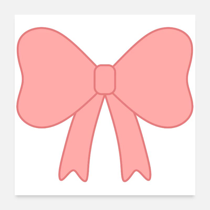 Illustration délicate de l’arc rose Poster 60 x 60 cm