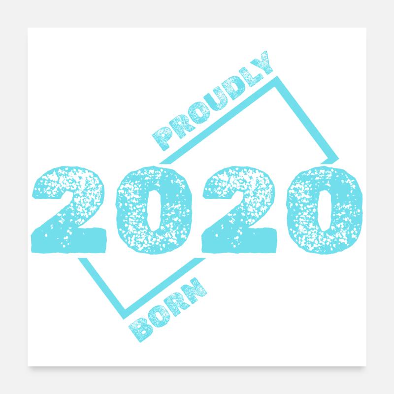 Né en 2020 Poster 60 x 60 cm