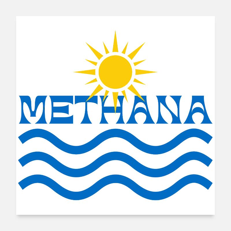 Methana Sun Waves  Poster 24" x 24" (60x60 cm)