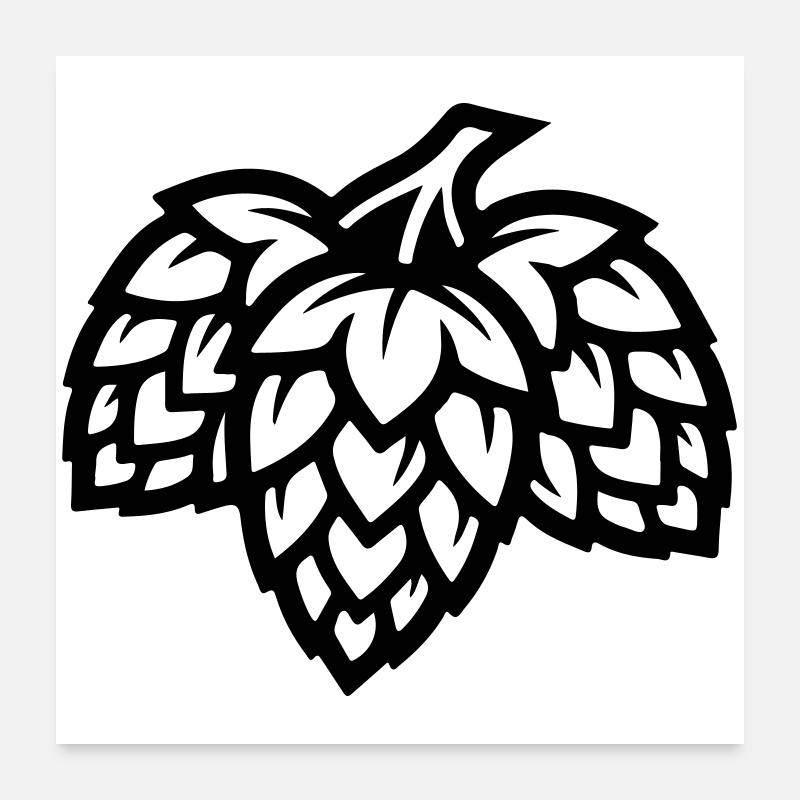 Hops Barley Malt Brewery Poster 24" x 24" (60x60 cm)