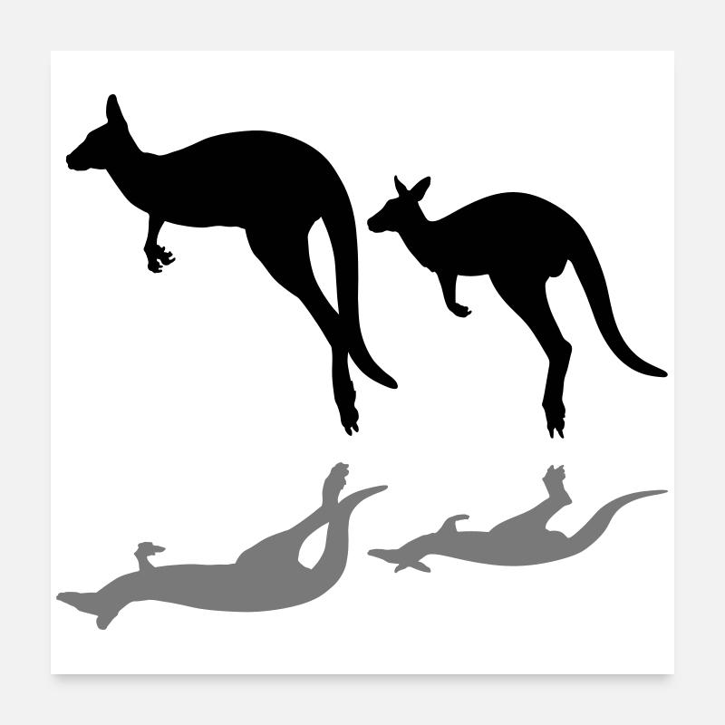 kangourou Poster 60 x 60 cm