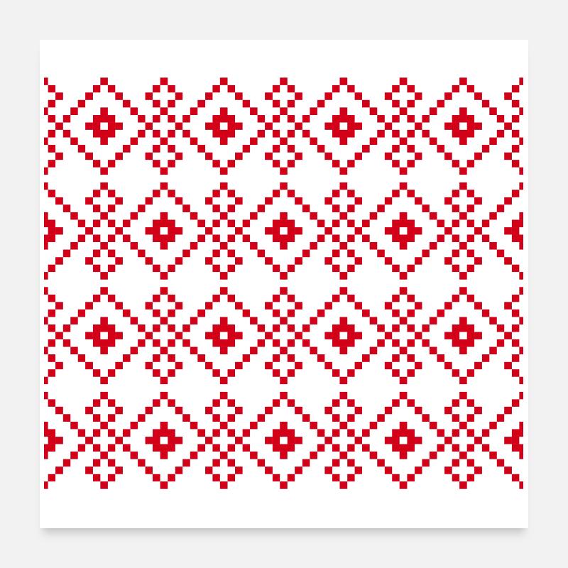 Christmas Plain Sweater (red) Poster 24" x 24" (60x60 cm)
