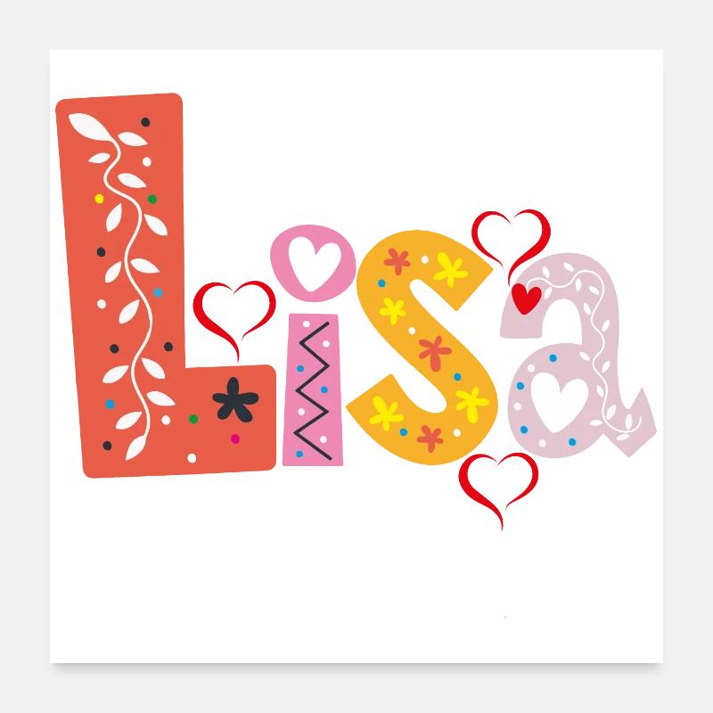 Personalized Lisa Name Poster 24" x 24" (60x60 cm)