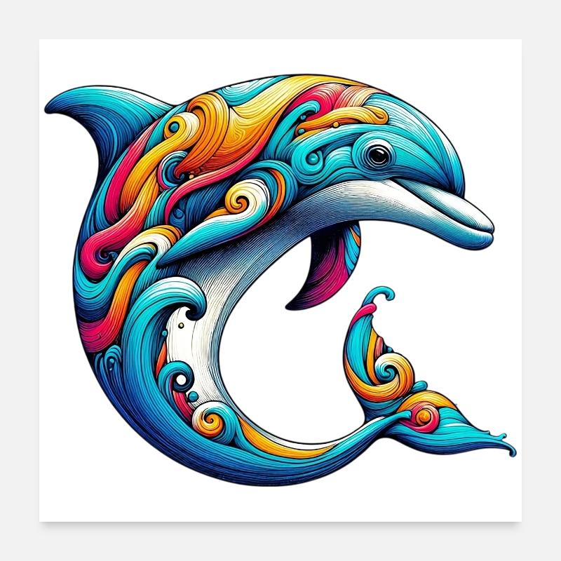 Dauphin Poster 60 x 60 cm