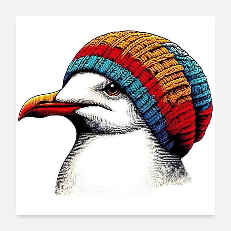 Seagull Poster 24" x 24" (60x60 cm)