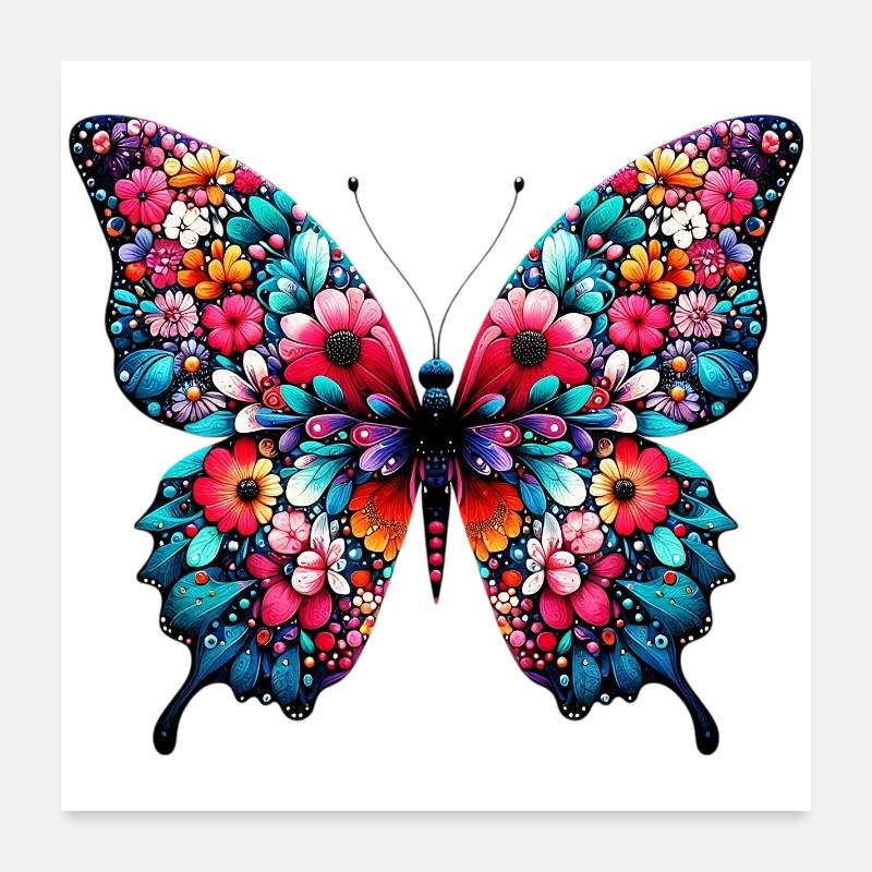 Papillon Poster 60 x 60 cm