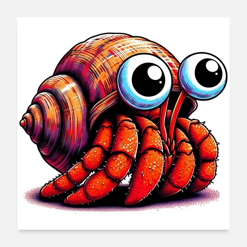 Hermit crab Poster 24" x 24" (60x60 cm)