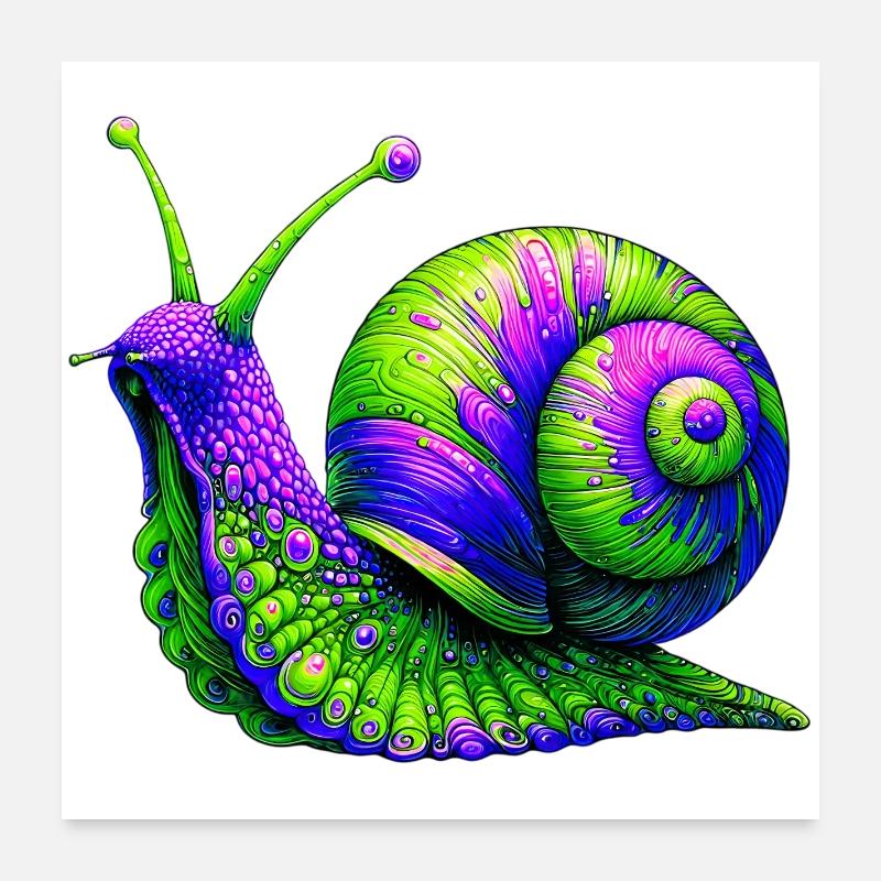 Escargot Poster 60 x 60 cm