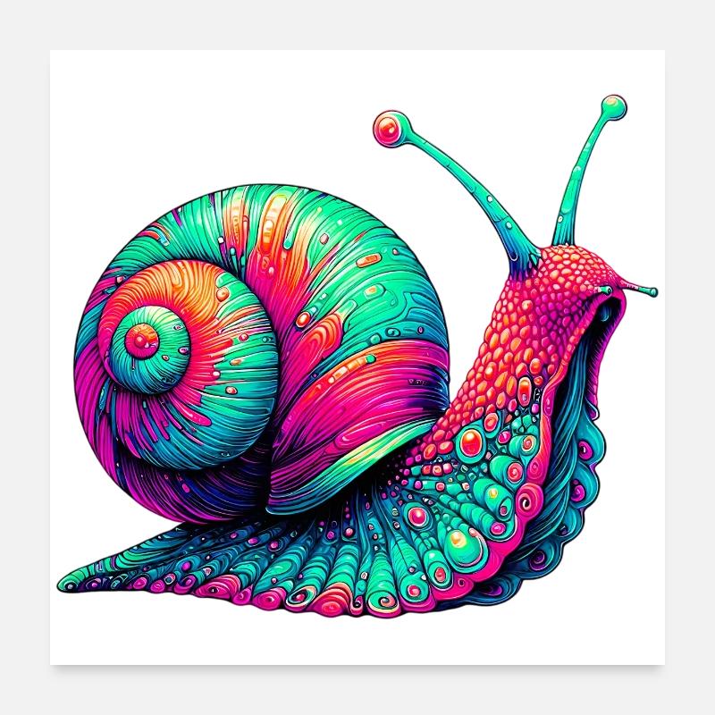 Snail Poster 24" x 24" (60x60 cm)