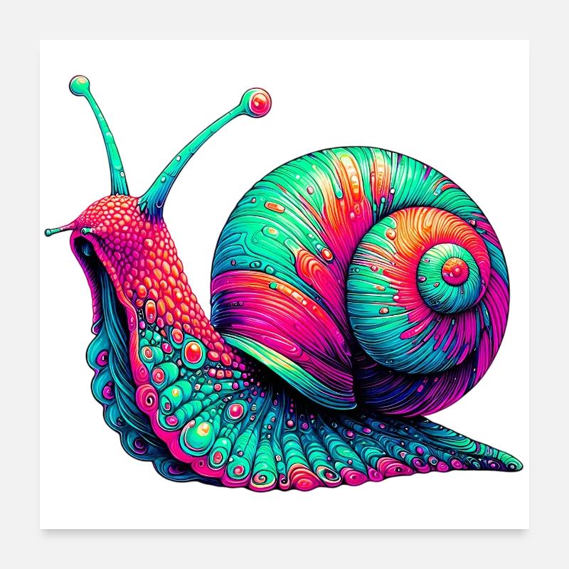 Snail Poster 24" x 24" (60x60 cm)