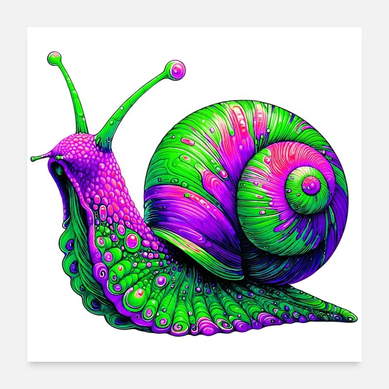Escargot Poster 60 x 60 cm