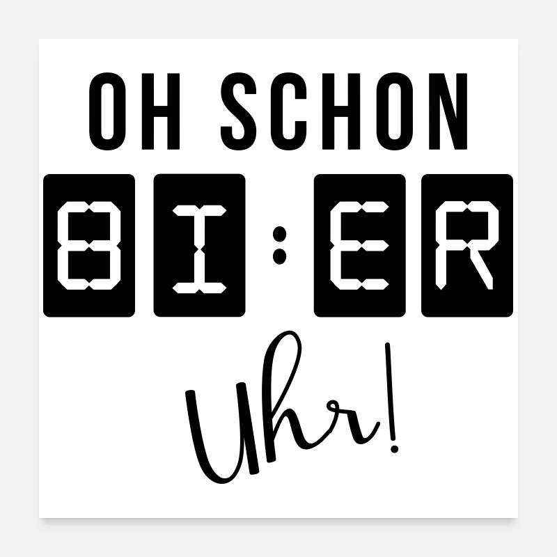 Oh Beautiful Beer Clock Poster 24" x 24" (60x60 cm)