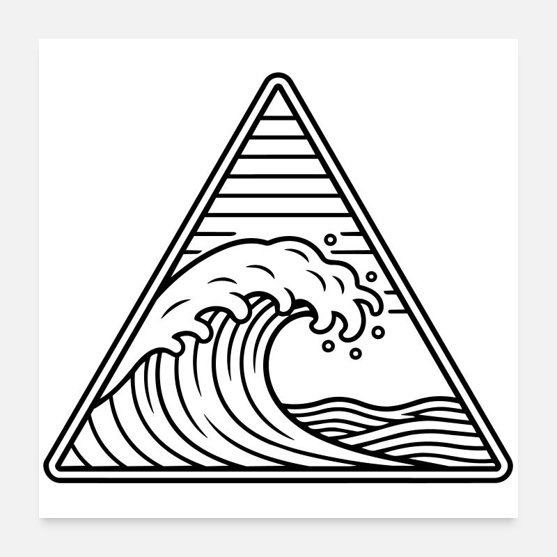 sea wave Poster 24" x 24" (60x60 cm)