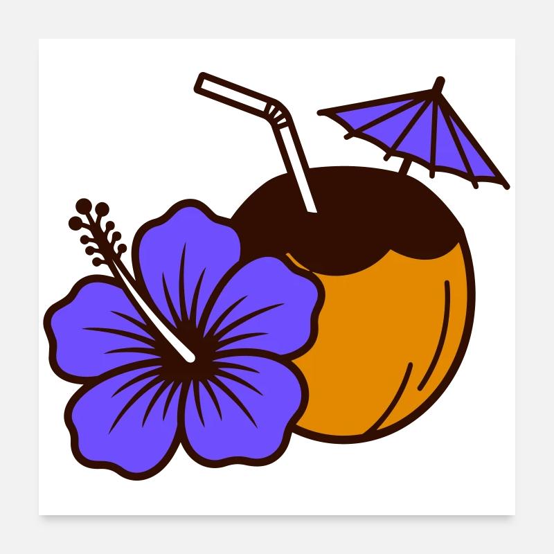 Hawaï Poster 60 x 60 cm