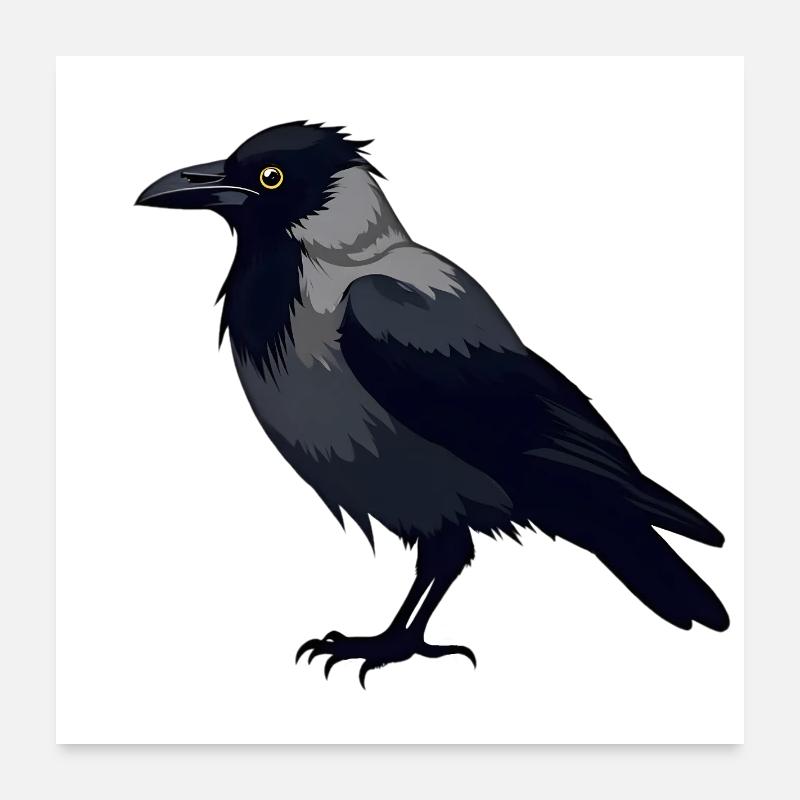 Black Raven Poster 24" x 24" (60x60 cm)