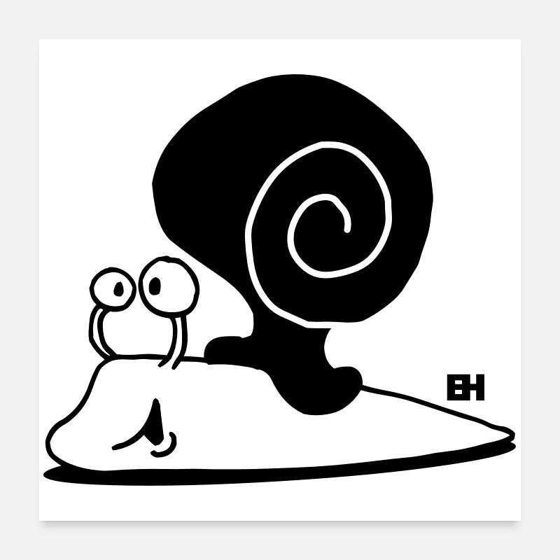 Escargot Poster 60 x 60 cm