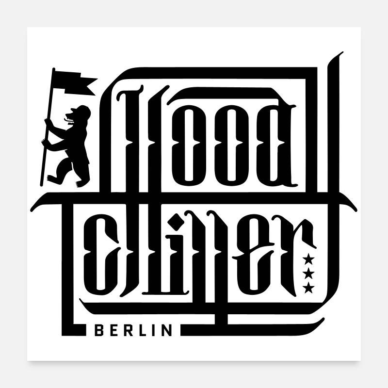 Calli - Hood Chiller Berlin - Poster 24" x 24" (60x60 cm) - white