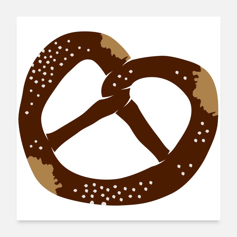 A pretzel with coarse salt Poster 24" x 24" (60x60 cm)