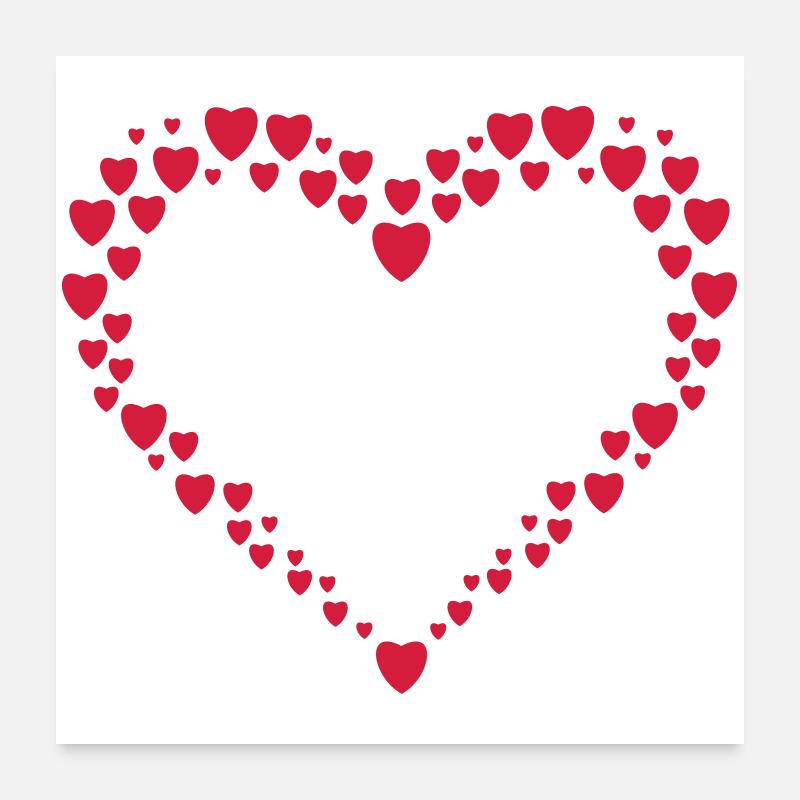 herzen liebe valentinstag Poster 60x60 cm