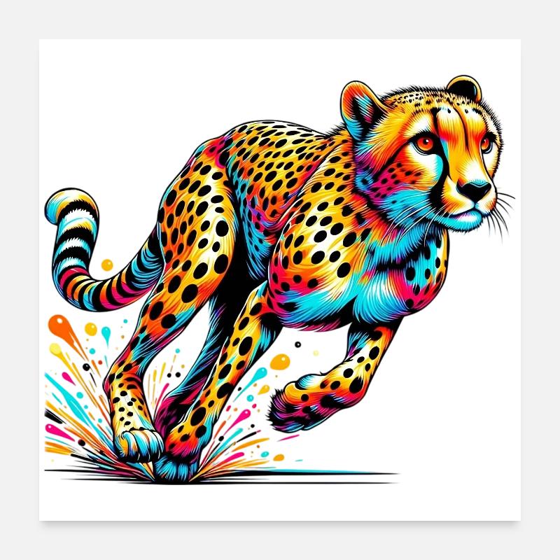 Gepard Poster 60x60 cm