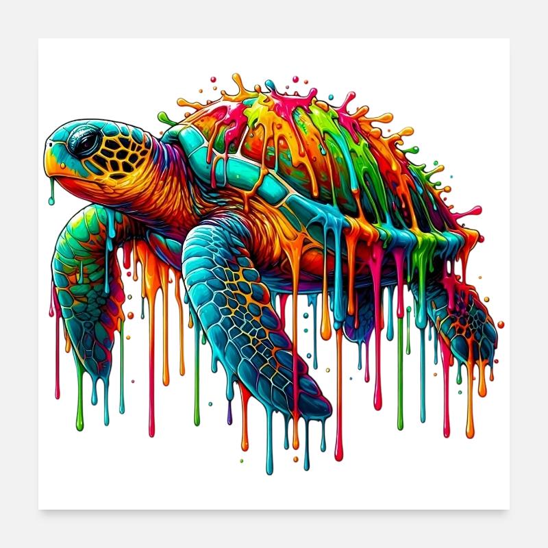 Turtle Poster 24" x 24" (60x60 cm)