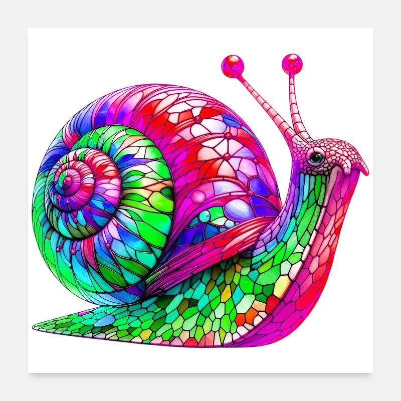 Snail Poster 24" x 24" (60x60 cm)