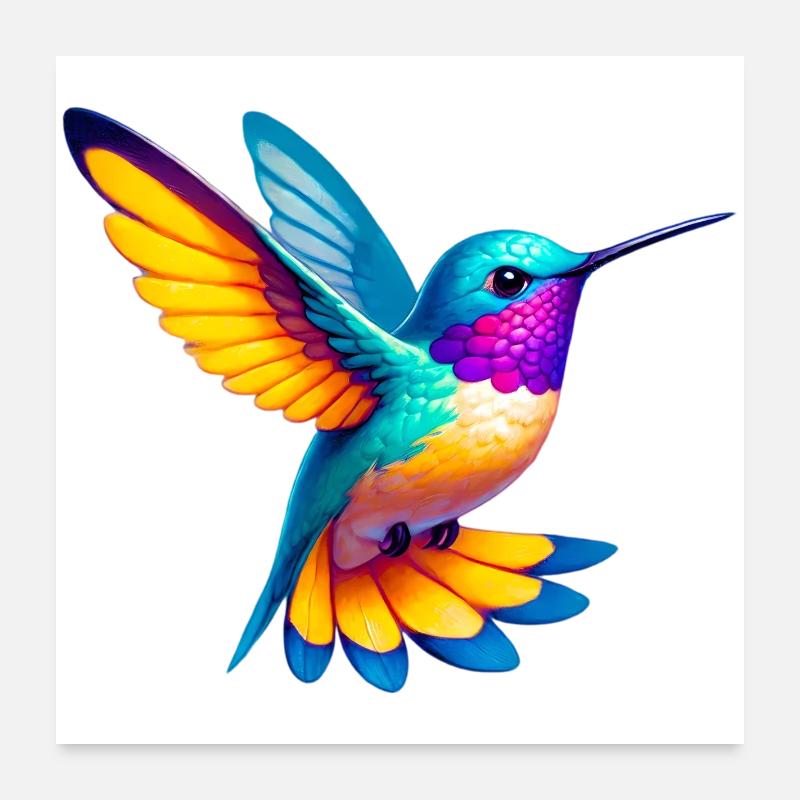 Colibri Poster 60 x 60 cm