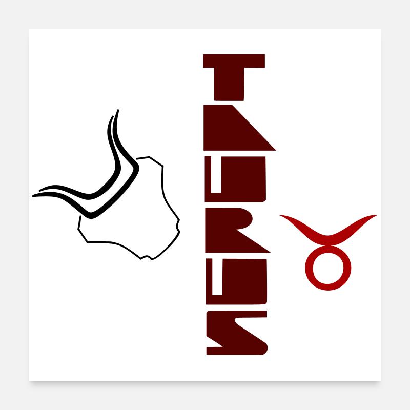 Taurus by Cean Poster 24" x 24" (60x60 cm)