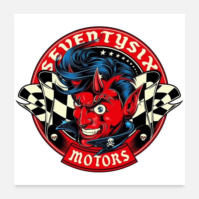 Diable chanceux Poster 60 x 60 cm