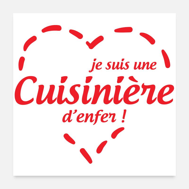 cuisinière d'enfer Poster 60 x 60 cm
