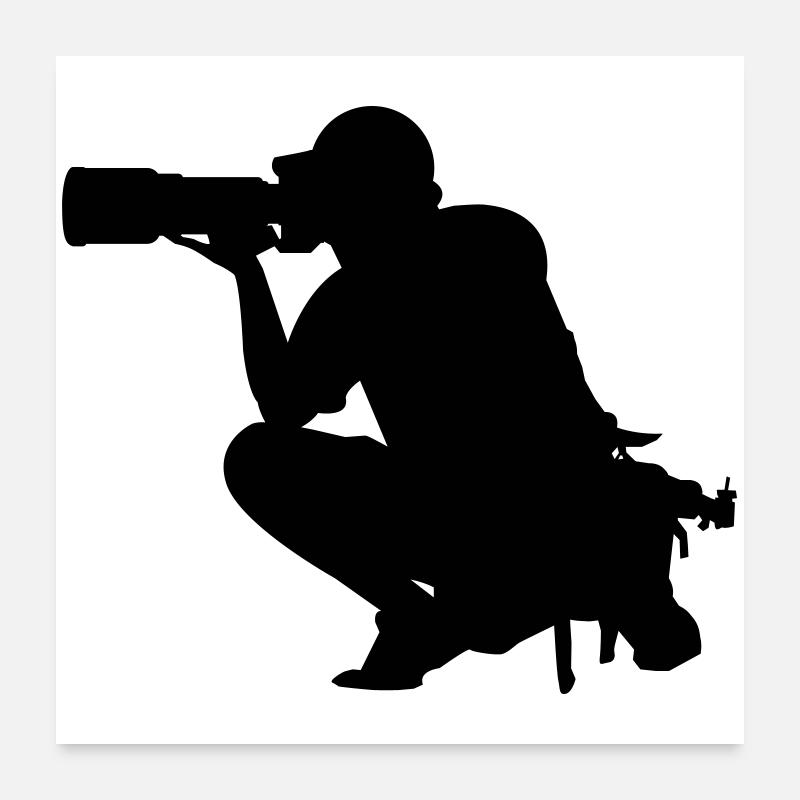 Fotograf Photographer Poster 60x60 cm